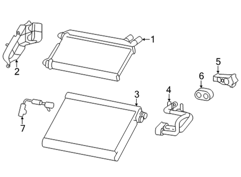 2022 Toyota GR86 A/C Evaporator & Heater Components Diagram