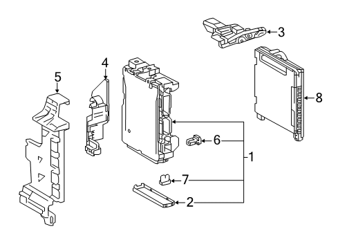2018 Toyota Camry Block Assembly, Instrument Panel Junction Diagram for 82730-33Q10