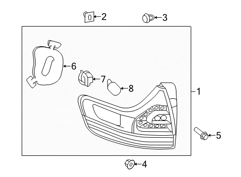 2020 Toyota Sienna Bulbs Diagram