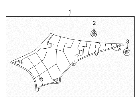 2022 Toyota Camry Interior Trim - Quarter Panels Diagram