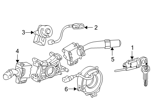 2007 Toyota Corolla Door & Components Diagram