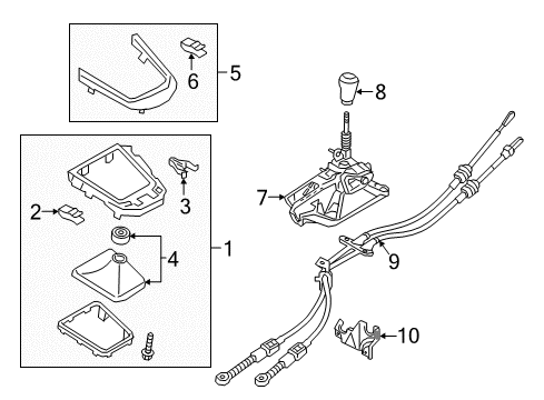 2016 Scion iA Gear Shift Assembly Diagram for 33530-WB001