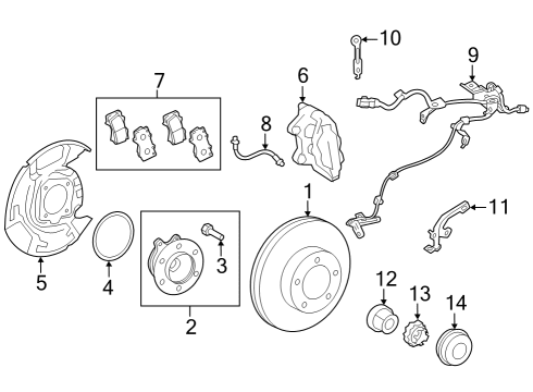 2024 Toyota Sequoia Front Brakes Diagram