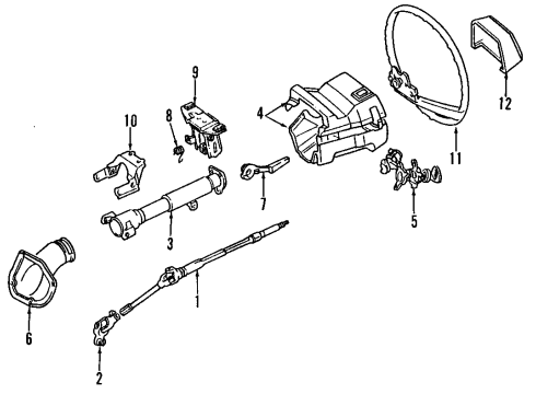 1984 Toyota Corolla Tie Rod Boot, Driver Side Diagram for 45535-16020