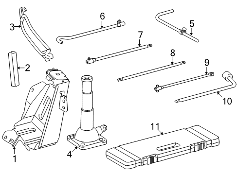 2017 Toyota Land Cruiser Jack & Components Diagram
