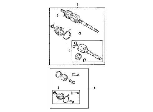 2004 Toyota Matrix Front Axle Shafts & Joints, Drive Axles Diagram