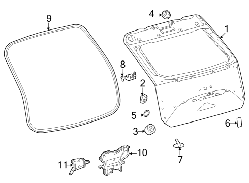 Seal, Back Door Dust Proof Diagram for 67837-52040