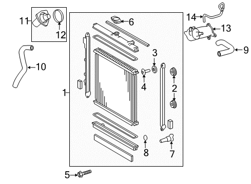 Collar(For Radiator), Lower Diagram for 16445-31570