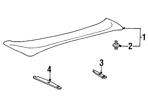1994 Toyota MR2 Rear Spoiler Diagram