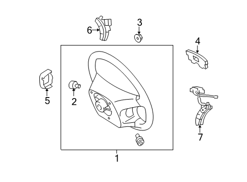 2006 Toyota Highlander Steering Column & Wheel, Steering Gear & Linkage Diagram 8 - Thumbnail