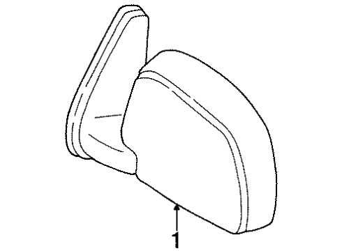 1994 Toyota T100 Outside Mirrors Diagram