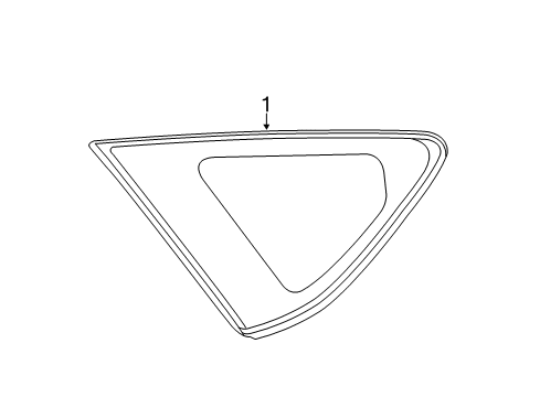 2016 Toyota Prius V Quarter Panel - Glass & Hardware Diagram