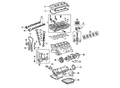 2002 Toyota Prius Piston Diagram for 13101-21160