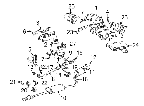 Bracket, Exhaust Pipe Support Diagram for 17571-20190