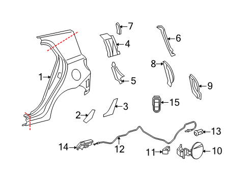 2009 Scion xD Fuel Door Diagram