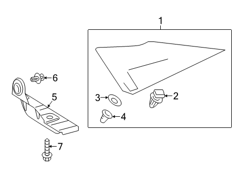 2021 Toyota Prius AWD-e Exterior Trim - Quarter Panel Diagram