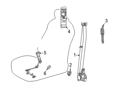 2022 Toyota Sienna Seat Belt Diagram