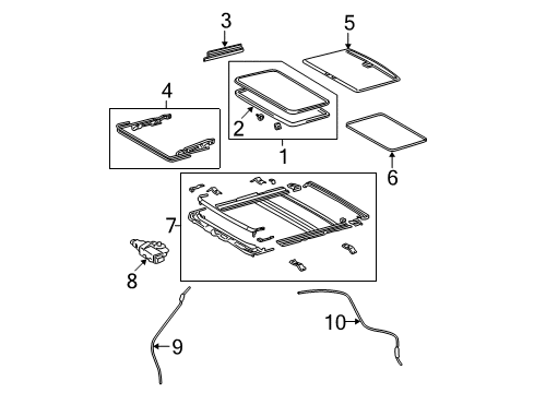 2010 Toyota RAV4 Sunroof Diagram