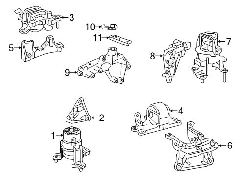 Bracket Sub-Assembly, Engine Mounting, Driver Side Diagram for 12304-25010