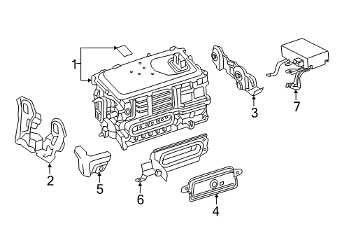 2020 Toyota Prius AWD-e Electrical Components Diagram 1 - Thumbnail