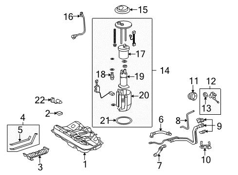 2014 Toyota Venza Fuel Supply Diagram