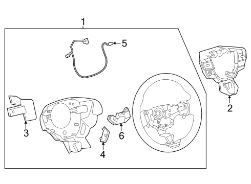 2023 Toyota Crown Steering Wheel & Trim Diagram
