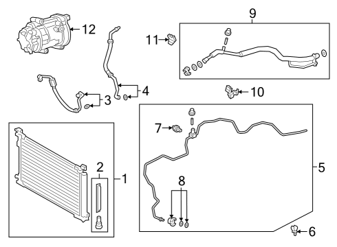 Bracket, Cooler Refrigerant Hose Diagram for 88688-47710