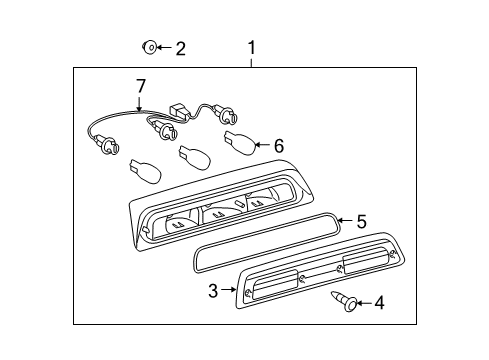 2013 Toyota Tundra High Mount Lamps Diagram