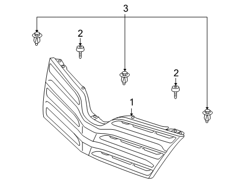 2009 Toyota Venza Grille & Components Diagram
