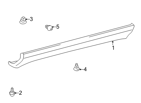 2004 Toyota Celica Exterior Trim - Pillars, Rocker & Floor Diagram