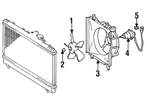 1998 Toyota Celica Cooling System, Radiator, Water Pump, Cooling Fan Diagram