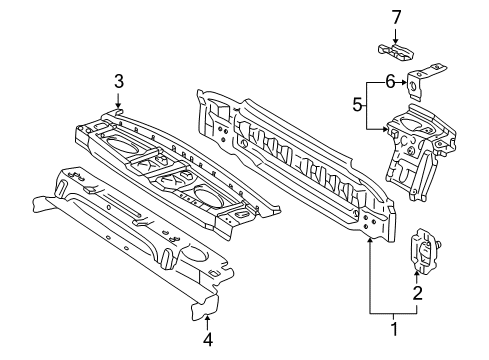 1997 Toyota Camry Rear Body Diagram