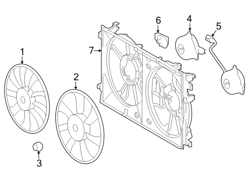 2023 Toyota Prius AWD-e Cooling System, Radiator, Water Pump, Cooling Fan Diagram