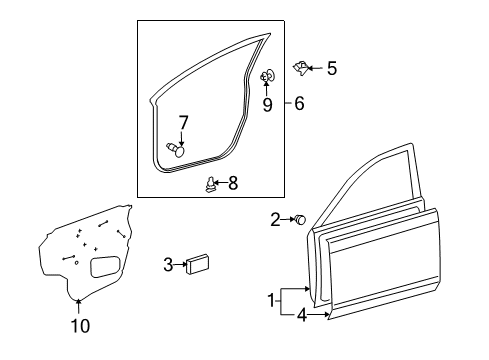 2012 Toyota Matrix Front Door Diagram