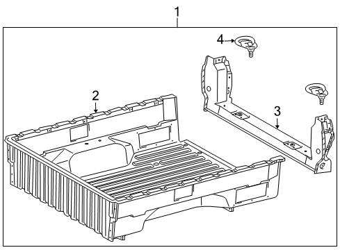 2010 Toyota Tacoma Pick Up Box - Floor Diagram 1 - Thumbnail