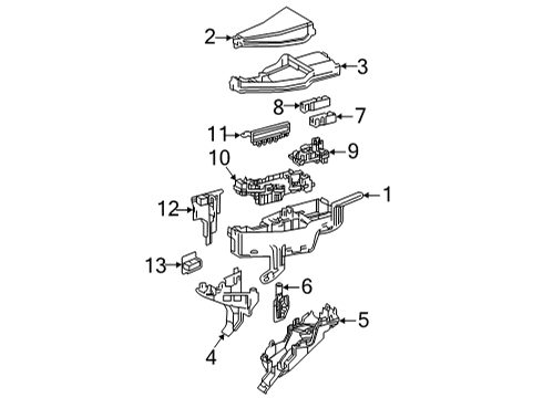 2022 Toyota Highlander Relay Box, Center Diagram for 82740-0E070