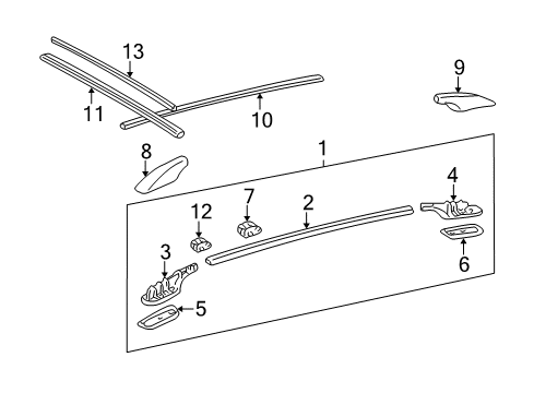 2003 Toyota Sienna Luggage Carrier Diagram