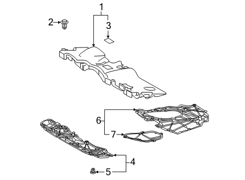 2023 Toyota RAV4 Prime Splash Shields Diagram