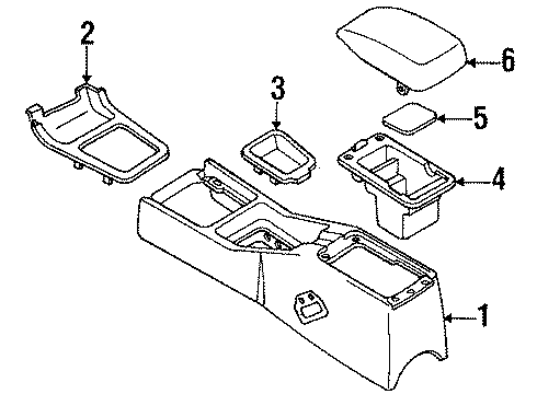 1991 Toyota Cressida Center Console Diagram