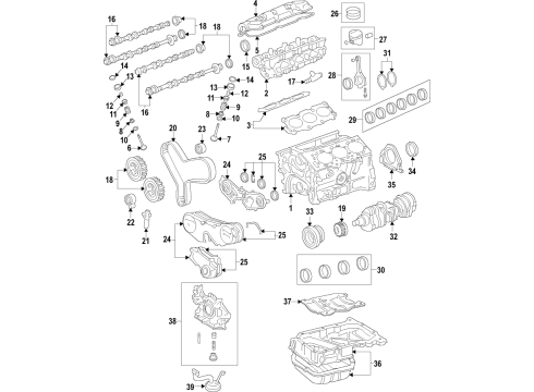 2004 Toyota Avalon Engine Parts & Mounts, Timing, Lubrication System Diagram 2 - Thumbnail