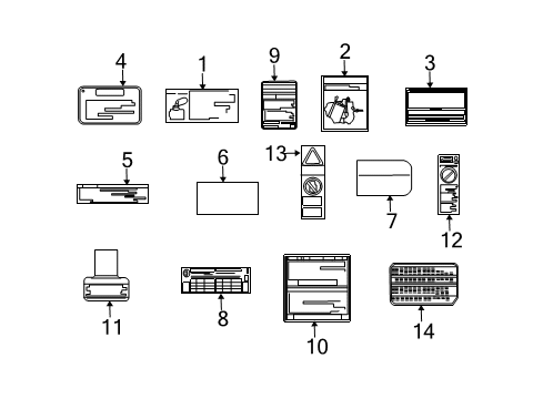 2013 Toyota FJ Cruiser Information Labels Diagram