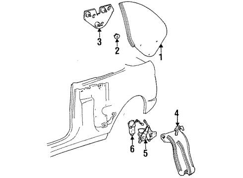 1998 Toyota Celica Quarter Window Diagram