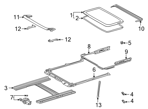 2004 Toyota Matrix Sunroof Diagram