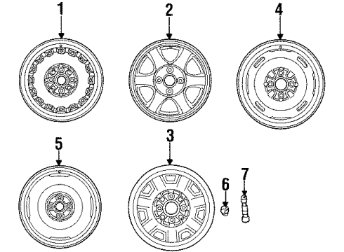 1996 Toyota Paseo Wheels Diagram