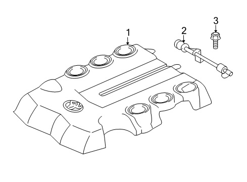 2013 Toyota FJ Cruiser Engine Appearance Cover Diagram
