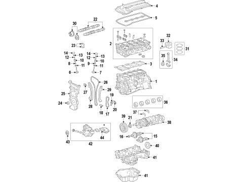 2009 Toyota Corolla Engine Parts & Mounts, Timing, Lubrication System Diagram 4 - Thumbnail