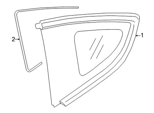 2022 Toyota GR86 Glass & Hardware - Quarter Panel Diagram