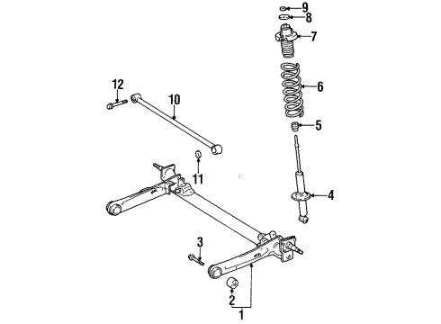 1998 Toyota Tercel Shock Absorber Diagram for 48530-80013