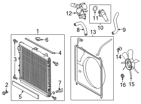 2014 Toyota Tundra Radiator & Components, Cooling Fan Diagram 3 - Thumbnail