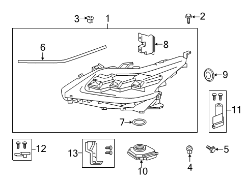 Grommet, Screw Diagram for 90189-05050